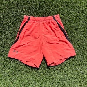 Mens Under Armour Red Shorts - Medium​